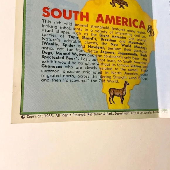 Vintage Los Angeles  Zoo Travel Guide Brochure California - Picture 5 of 10